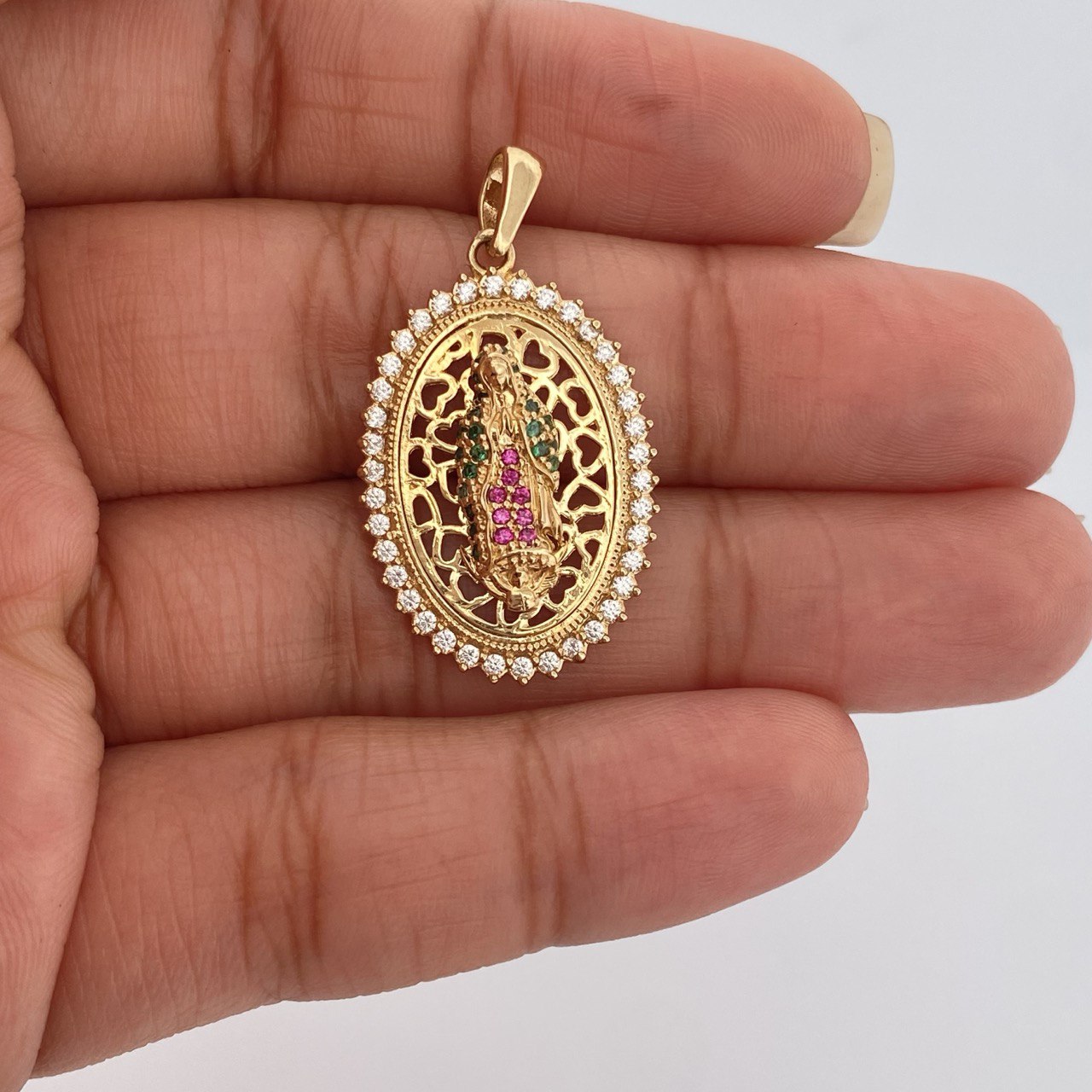Dije Virgen Guadalupe 4.35gr / 1 1/4 in / Oro Amarillo 18K %