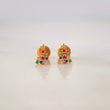 Christmas Tree Stud Earrings 0.8g / in / 3.41mm Yellow Gold 18K