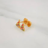 Christmas Tree Stud Earrings 0.8g / in / 3.41mm Yellow Gold 18K
