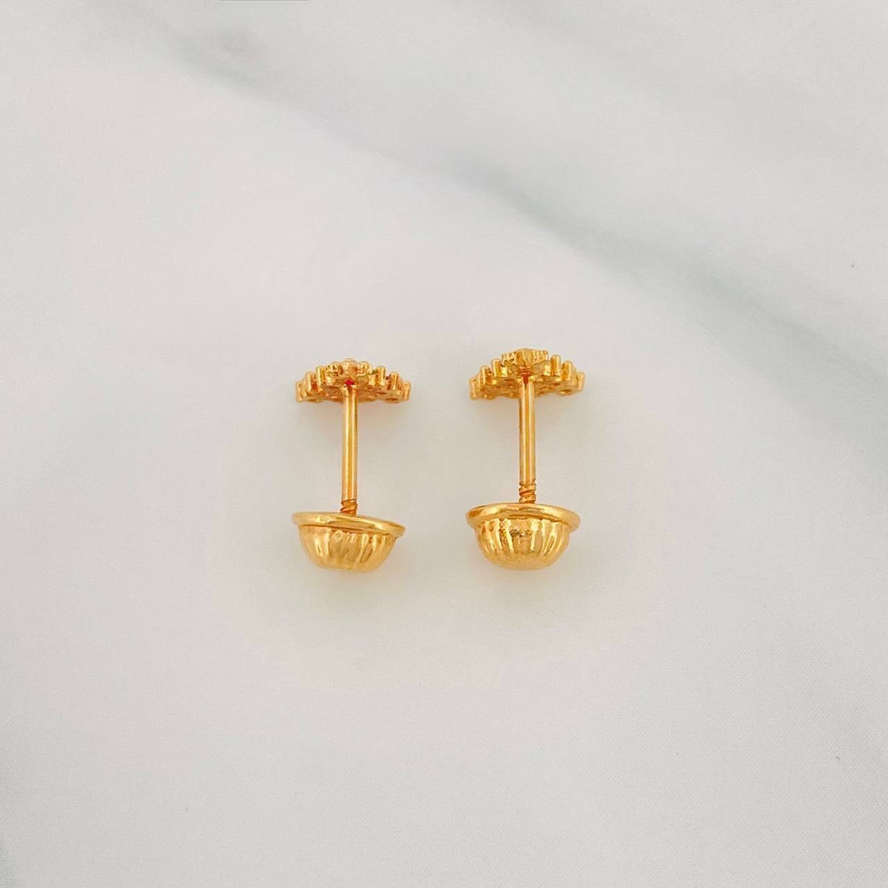 Christmas Tree Stud Earrings 0.8g / in / 3.41mm Yellow Gold 18K