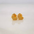 Heart Stud Earrings 0.7g / in / 7mm Yellow Gold 18K