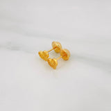 Heart Stud Earrings 0.7g / in / 7mm Yellow Gold 18K