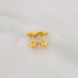 Heart Stud Earrings 0.7g / in / 7mm Yellow Gold 18K