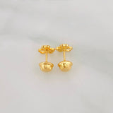 Heart Stud Earrings 0.75g / in / 6.22mm Yellow Gold 18K