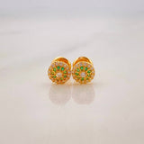 Stud Earrings Halo 0.75g / in / 5.84mm Yellow Gold 18K