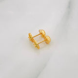 Stud Earrings Halo 0.75g / in / 5.84mm Yellow Gold 18K