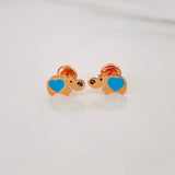 Topos Hipopotamo 0.7g / in / 9.55mm Oro Rosa 18K