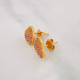 Topos Corazon Tupido 2.15g / in / 10.47mm Oro Amarillo 18K