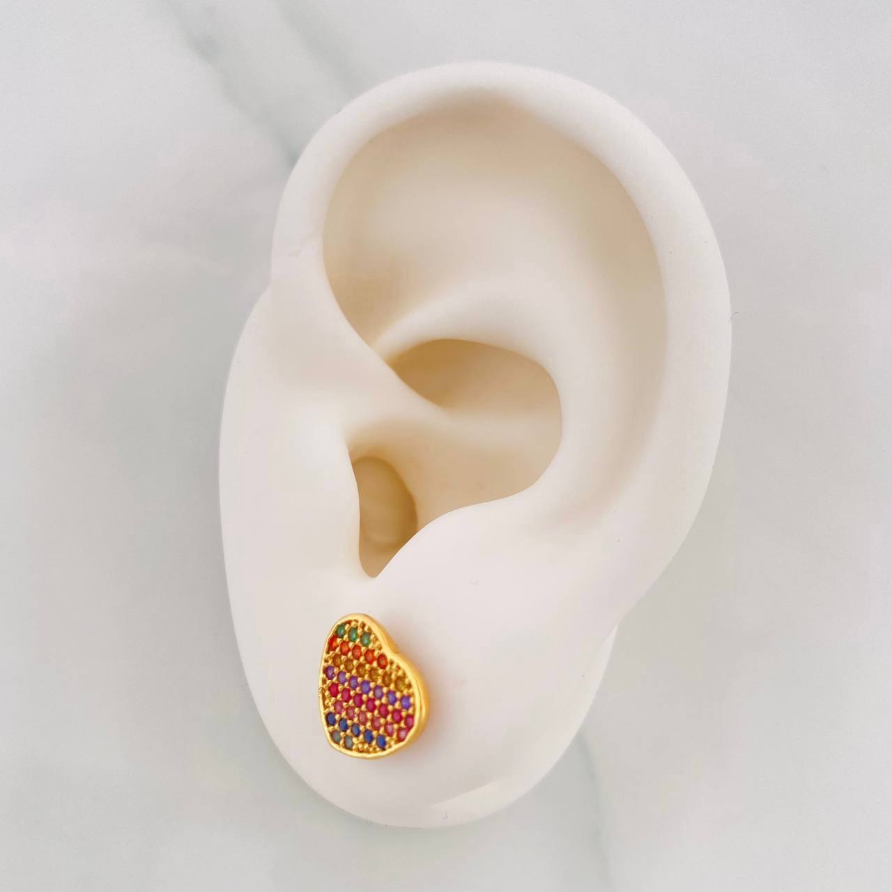 Topos Corazon Tupido 2.15g / in / 10.47mm Oro Amarillo 18K