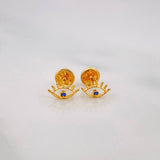 Stud Earrings Mystic Eye 0.7g / in / 8.41mm Yellow Gold 18K