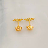 Stud Earrings Mystic Eye 0.7g / in / 8.41mm Yellow Gold 18K