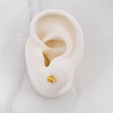 Stud Earrings Mystic Eye 0.7g / in / 8.41mm Yellow Gold 18K