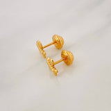 Stud Earrings Airplane 0.65g / in / 7.15mm Yellow Gold 18K