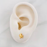 Stud Earrings Airplane 0.65g / in / 7.15mm Yellow Gold 18K
