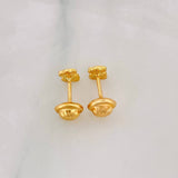 Stud Earrings Bear Ts 0.7g / in / 3.75mm Yellow Gold 18K