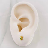 Stud Earrings Bear Ts 0.7g / in / 3.75mm Yellow Gold 18K