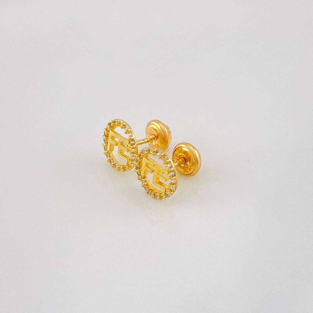 Faith Stud Earrings 1.2g / in / 8.36mm Yellow Gold 18K