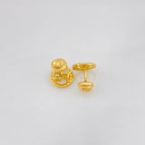 Faith Stud Earrings 1.2g / in / 8.36mm Yellow Gold 18K