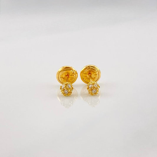 Topos Bolas Doradas 0.75g / in / 3.3mm Oro Amarillo 18K