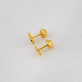 Stud Earrings Whale 0.8g / in / 5.94mm Yellow Gold 18K