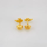 Stud Earrings Whale 0.8g / in / 5.94mm Yellow Gold 18K