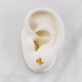 Stud Earrings Whale 0.8g / in / 5.94mm Yellow Gold 18K