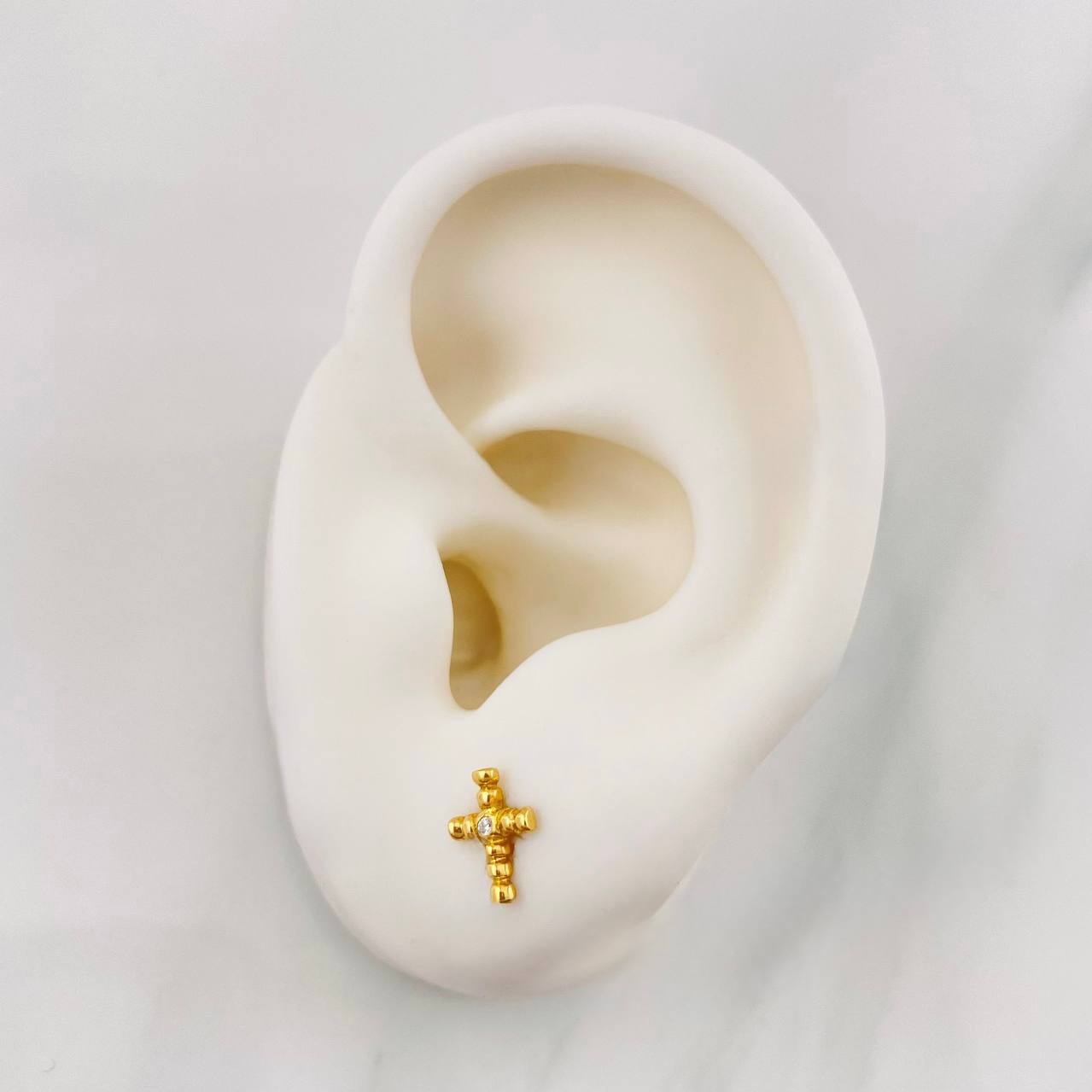 Topos Cruz 0.9g / in / 6.52mm Oro Amarillo 18K