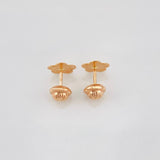 Tricolor Flower Stud Earrings 0.65g / in / 7.15mm Rose Gold 18K
