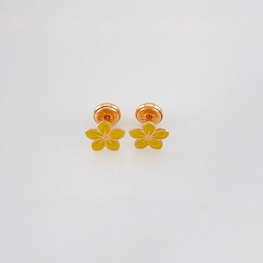 Topos Flor 0.65g / in / 7.54mm Oro Rosa 18K