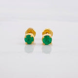 Topos Cuatro Garras Esmeraldas 48pts 1.45g / in / 4.7mm Oro Amarillo 18K