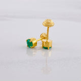 Topos Cuatro Garras Esmeraldas 48pts 1.45g / in / 4.7mm Oro Amarillo 18K