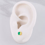 Topos Cuatro Garras Esmeraldas 48pts 1.45g / in / 4.7mm Oro Amarillo 18K