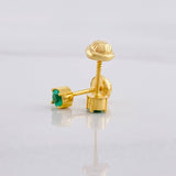 Topos Cuatro Garras Esmeraldas 21pts 1g / in / 3.5mm Oro Amarillo 18K