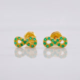 Topos Infinito Esmeraldas 14pts 1.2g / in / 4.4mm Oro Amarillo 18K