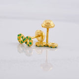 Topos Infinito Esmeraldas 14pts 1.2g / in / 4.4mm Oro Amarillo 18K