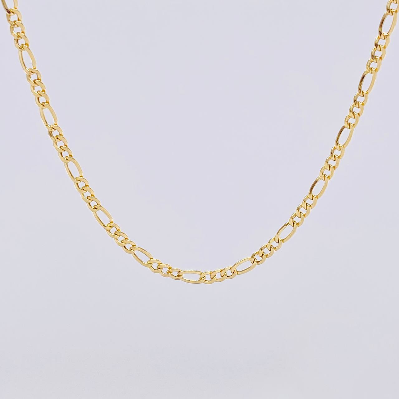 Cadena Figaro 2.4g / 20 in / 2.6mm Oro Amarillo 18K