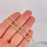 Cadena Figaro 2.4g / 20 in / 2.6mm Oro Amarillo 18K