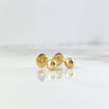 Stud Earrings Bead 0.45gr / 4mm Polished 18K Yellow Gold