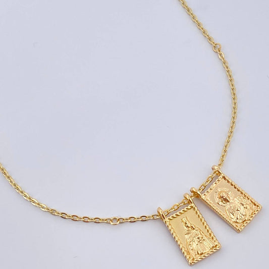Cadena Escapulario Aro Seguido 5.35gr / 16 3/4 in / 1.5mm Oro Amarillo 18K &