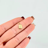 Pendant Letter N 0.4g / 1/2 in Yellow Gold 18K