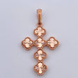 Dije Cruz Trebol 4.55gr / 1 1/2 in / Oro Rosa Nac.Esp. 18K %