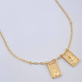Paperclip Chain Scapular 5g / 17 in / 0.8mm 18K Yellow Gold %