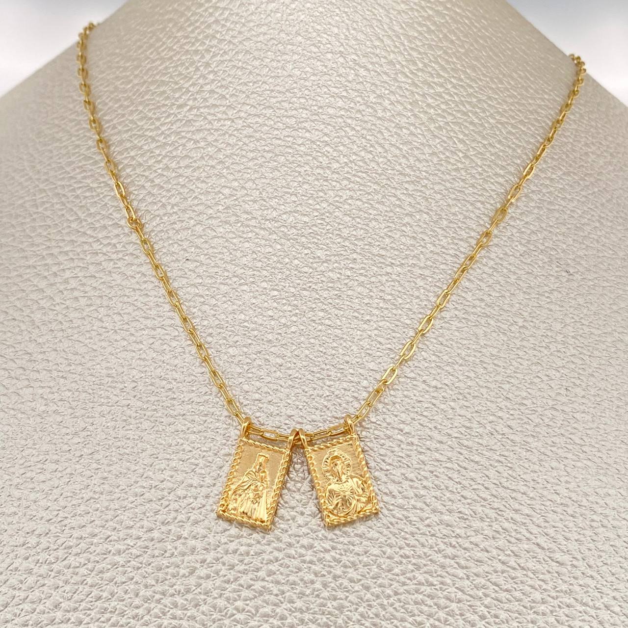 Paperclip Chain Scapular 5g / 17 in / 0.8mm 18K Yellow Gold %
