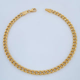 Cuban Links Bracelet 3.85gr / 7 3/4 in / 3mm Yellow Gold +1 18K $