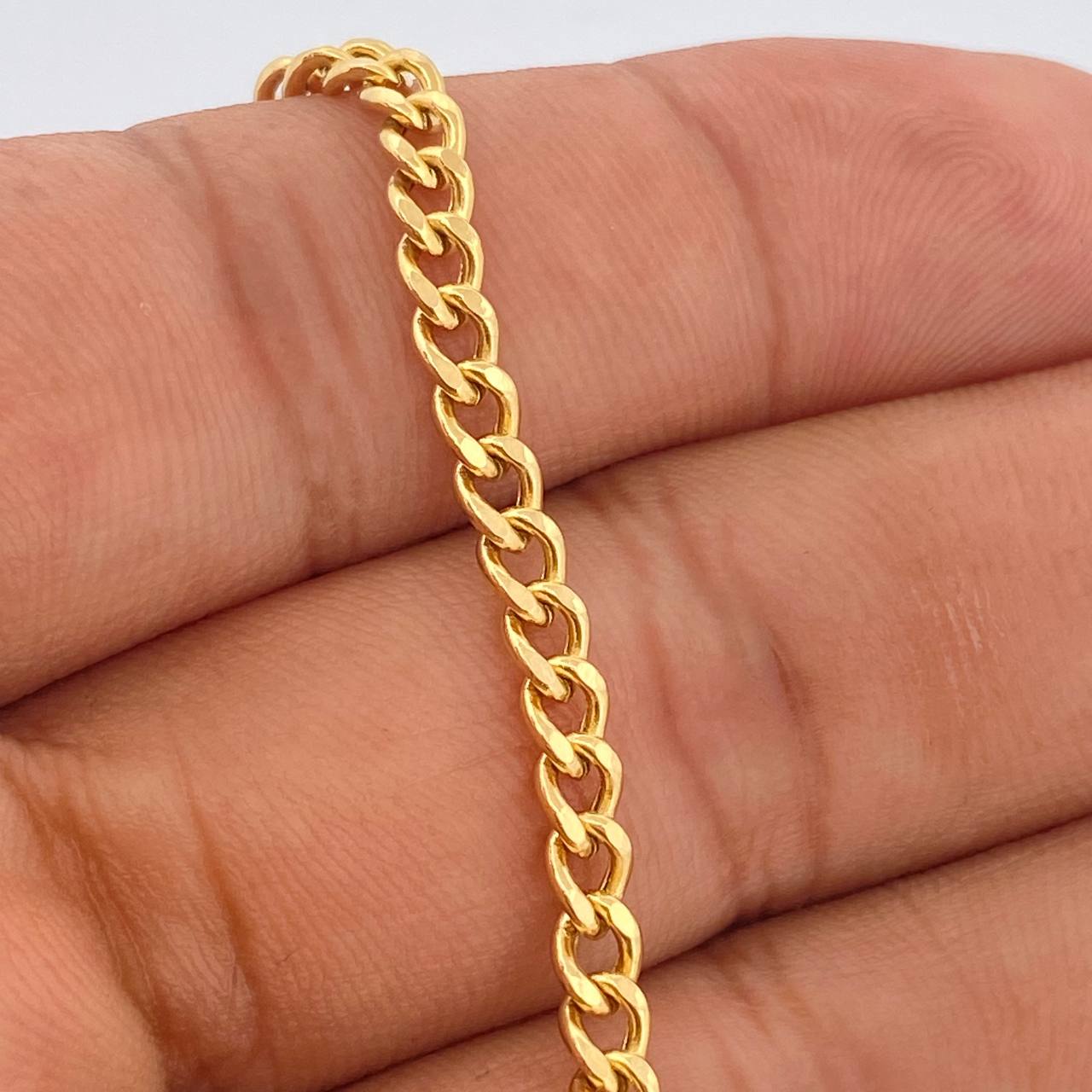 Cuban Links Bracelet 3.85gr / 7 3/4 in / 3mm Yellow Gold +1 18K $