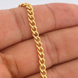 Cuban Links Bracelet 3.85gr / 7 3/4 in / 3mm Yellow Gold +1 18K $