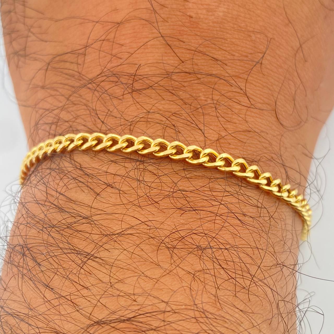 Cuban Links Bracelet 3.85gr / 7 3/4 in / 3mm Yellow Gold +1 18K $