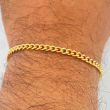 Cuban Links Bracelet 3.85gr / 7 3/4 in / 3mm Yellow Gold +1 18K $