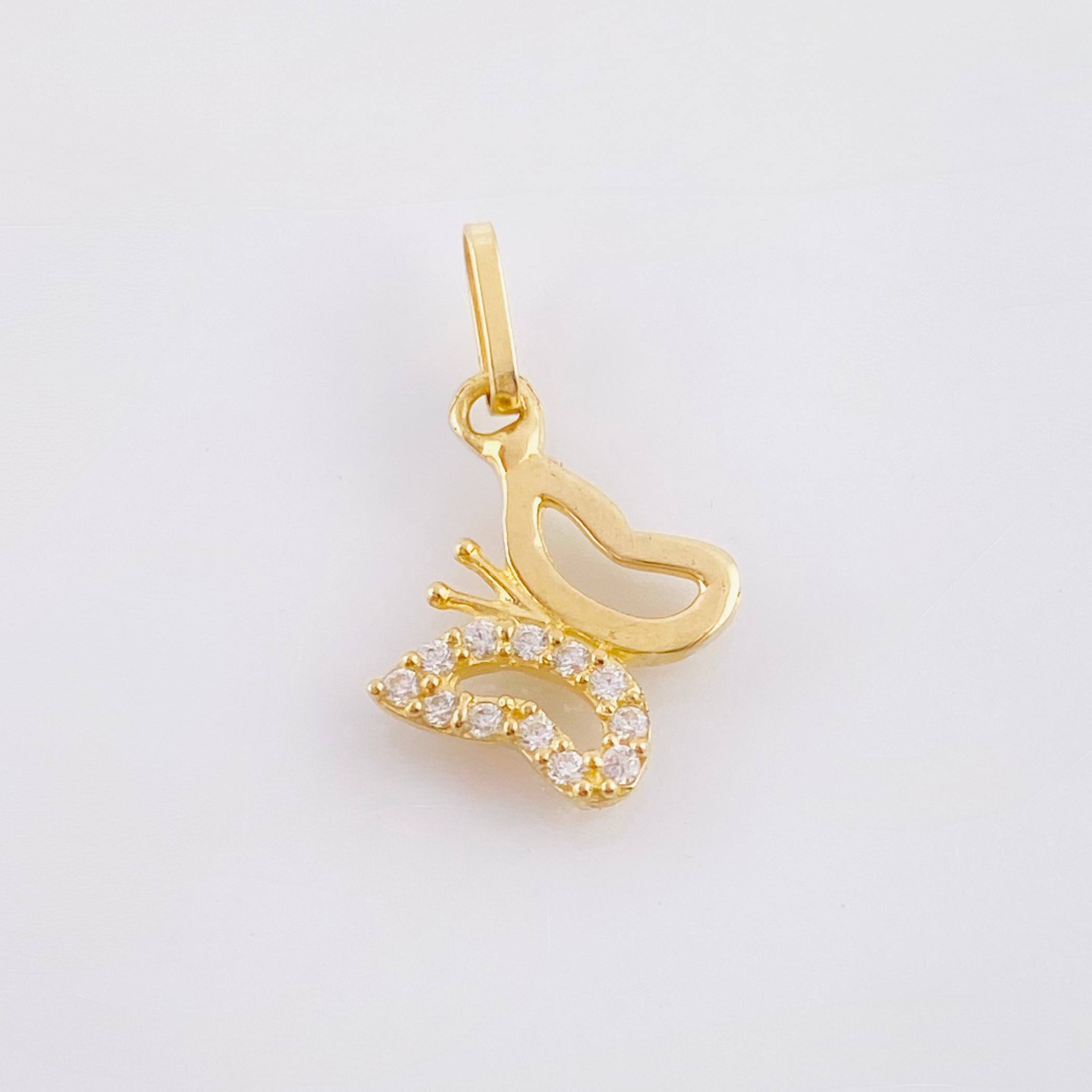 Dije Mariposa 0.5gr / 1/2 in / Oro Amarillo 18K *