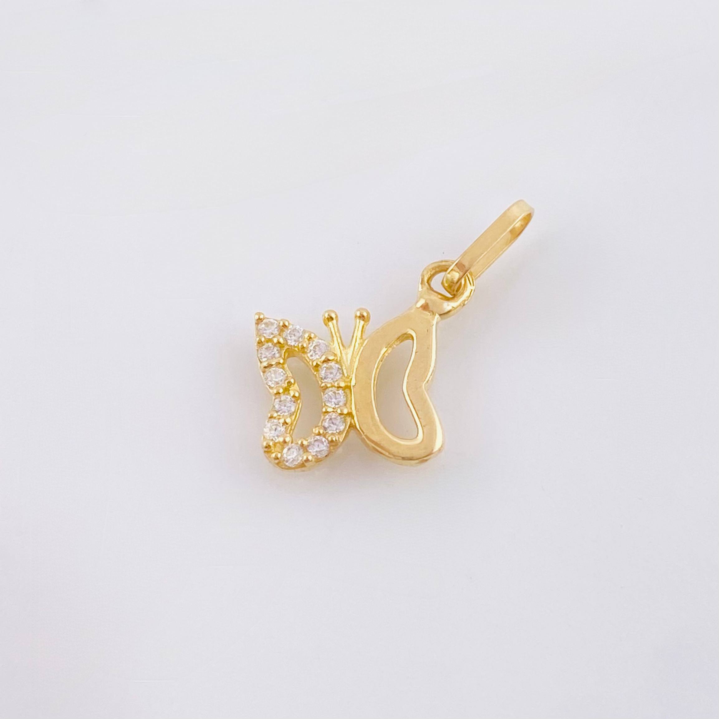 Dije Mariposa 0.5gr / 1/2 in / Oro Amarillo 18K *